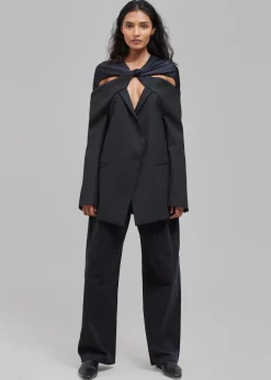The Frankie Shop Coperni Twisted Cut-Out Jacket Black Outlet