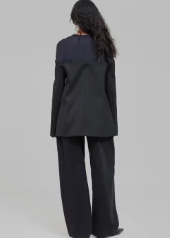 The Frankie Shop Coperni Twisted Cut-Out Jacket Black Outlet