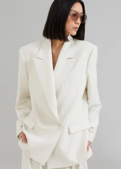 The Frankie Shop Corrin Blazer Ivory New