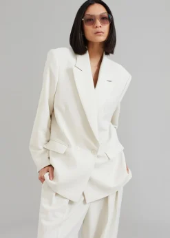 The Frankie Shop Corrin Blazer Ivory New