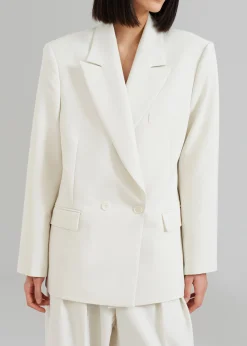 The Frankie Shop Corrin Blazer Ivory New