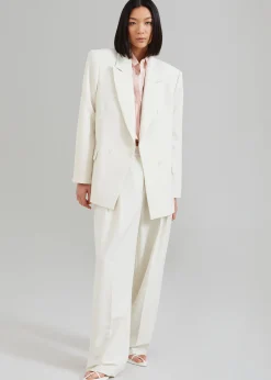 The Frankie Shop Corrin Pleated Trousers Ivory Hot