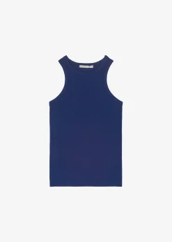 The Frankie Shop Corsy Ribbed Tank Navy Outlet