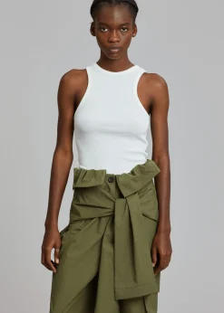 The Frankie Shop Corsy Ribbed Tank Optic White Online