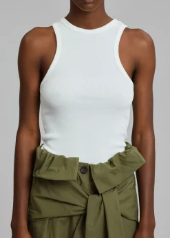 The Frankie Shop Corsy Ribbed Tank Optic White Online