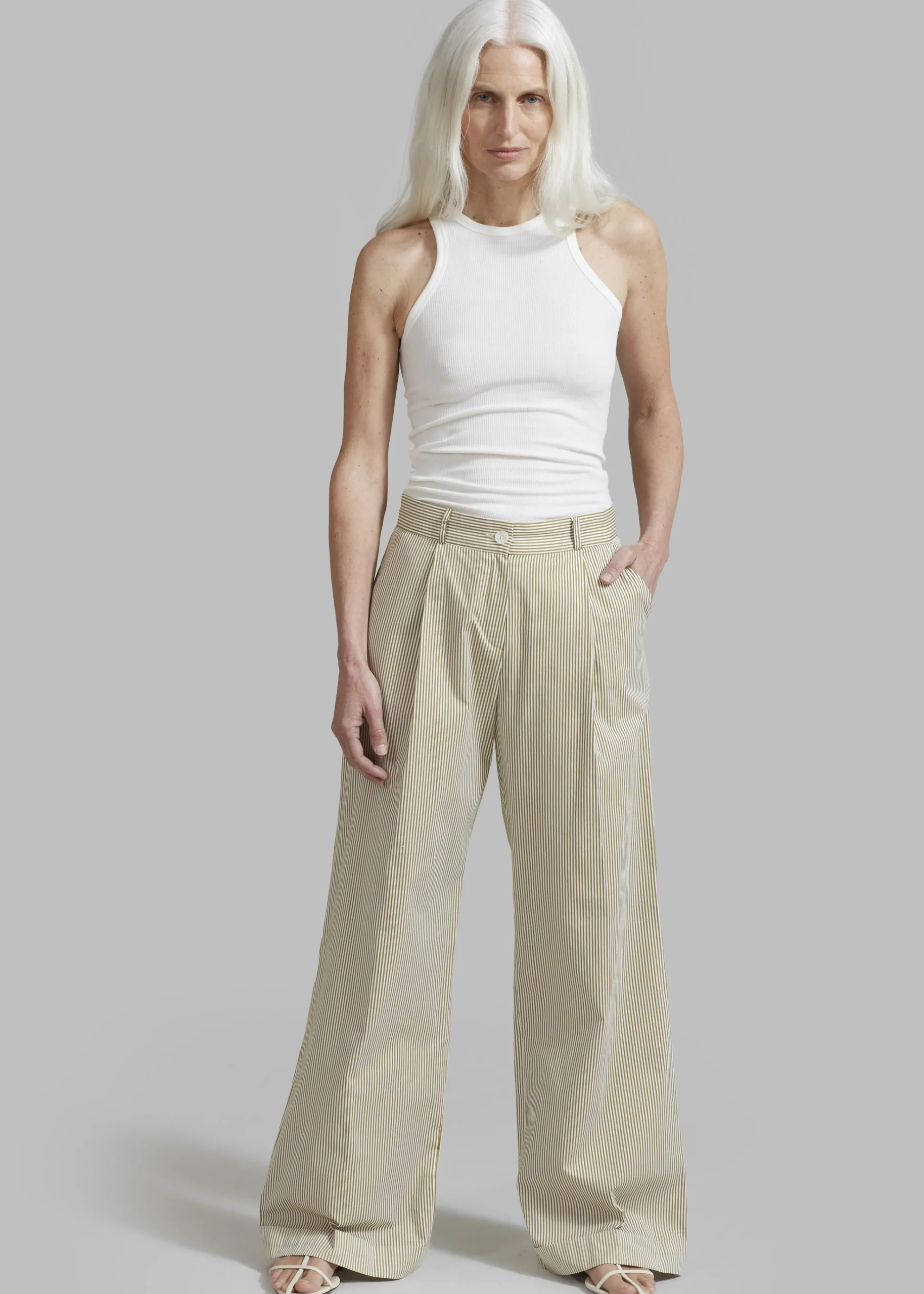 The Frankie Shop Corsy Ribbed Tank Optic White Online