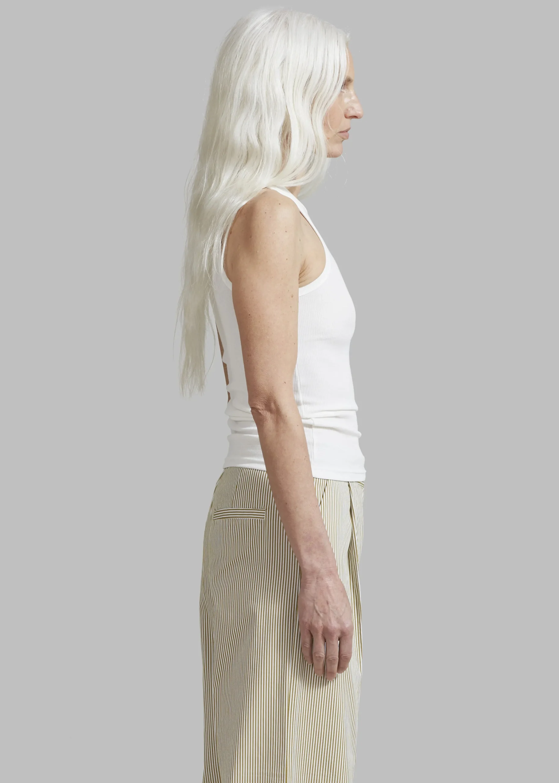 The Frankie Shop Corsy Ribbed Tank Optic White Online