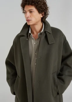 The Frankie Shop Croft Oversized Coat Olive Hot