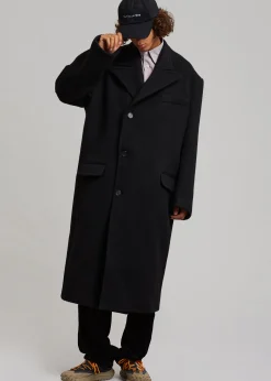 The Frankie Shop Curtis Oversized Coat Black Online