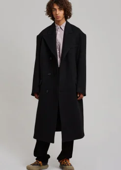The Frankie Shop Curtis Oversized Coat Black Online