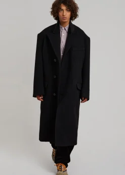 The Frankie Shop Curtis Oversized Coat Black Online