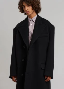 The Frankie Shop Curtis Oversized Coat Black Online
