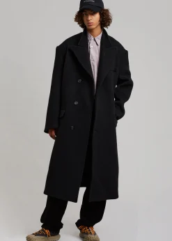 The Frankie Shop Curtis Oversized Coat Black Online