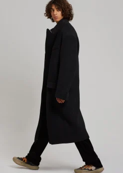 The Frankie Shop Curtis Oversized Coat Black Online