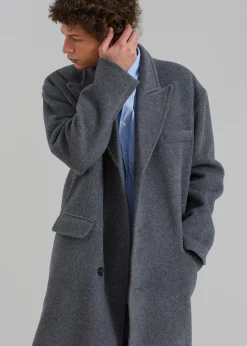 The Frankie Shop Curtis Oversized Coat Charcoal Clearance