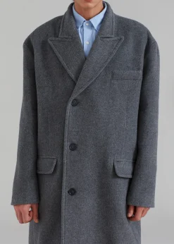 The Frankie Shop Curtis Oversized Coat Charcoal Clearance