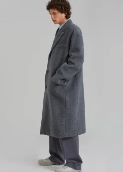 The Frankie Shop Curtis Oversized Coat Charcoal Clearance