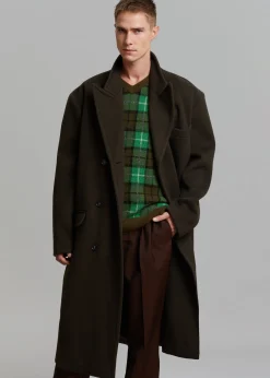 The Frankie Shop Curtis Oversized Coat Dark Brown