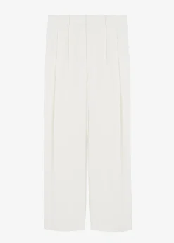 The Frankie Shop Dakota Pleated Pants Ivory Online