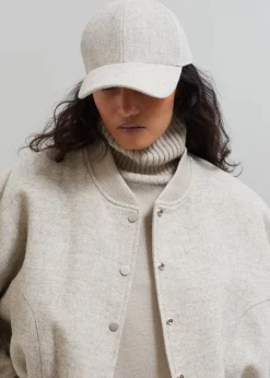 The Frankie Shop Debbie Wool Bomber Taupe Melange Discount