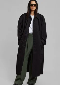 The Frankie Shop Decima Trench Coat Black Discount