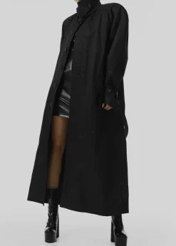 The Frankie Shop Decima Trench Coat Black Discount
