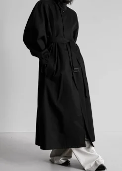 The Frankie Shop Decima Trench Coat Black Discount
