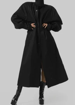 The Frankie Shop Decima Trench Coat Black Discount