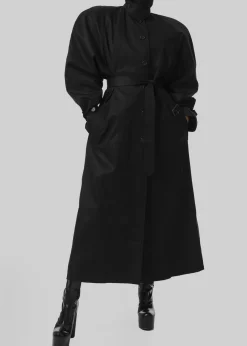 The Frankie Shop Decima Trench Coat Black Discount