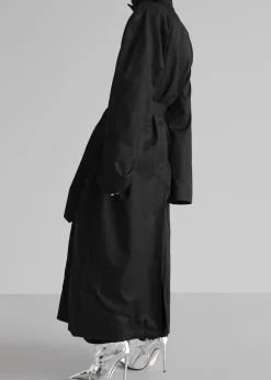 The Frankie Shop Decima Trench Coat Black Discount