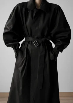 The Frankie Shop Decima Trench Coat Black Discount