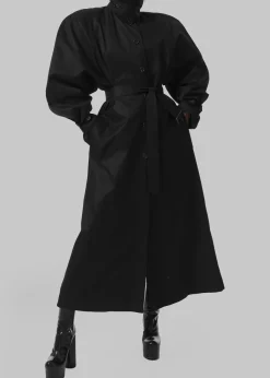 The Frankie Shop Decima Trench Coat Black Discount