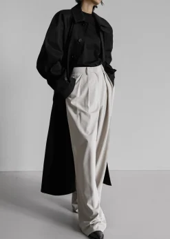 The Frankie Shop Decima Trench Coat Black Discount