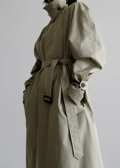 The Frankie Shop Decima Trench Coat Slate Green Online