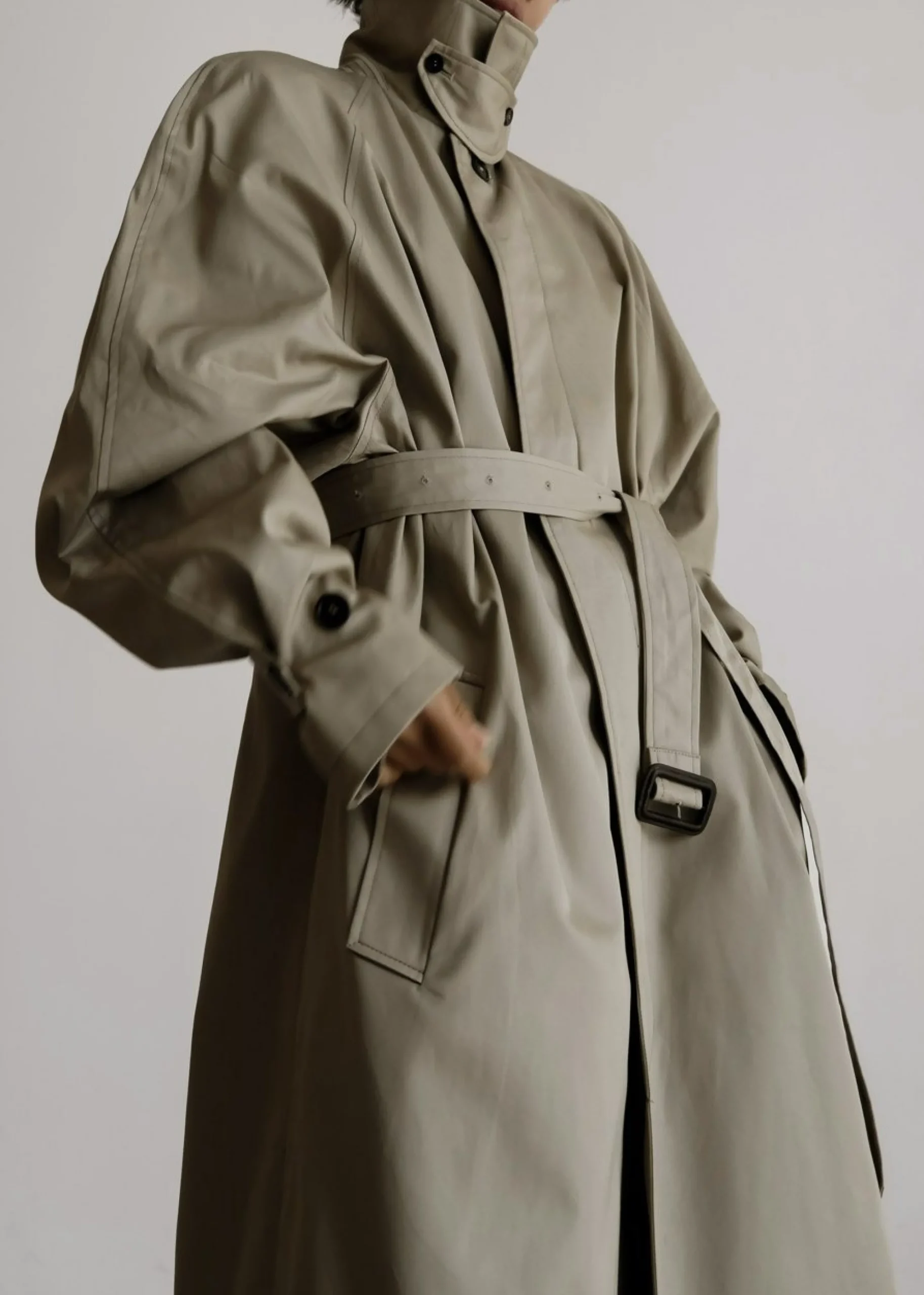 The Frankie Shop Decima Trench Coat Slate Green Online