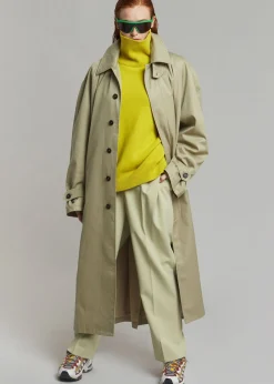 The Frankie Shop Decima Trench Coat Slate Green Online