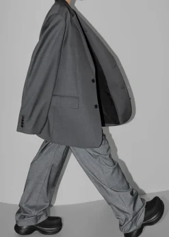 The Frankie Shop Dee Maxi Oversized Blazer Charcoal Best