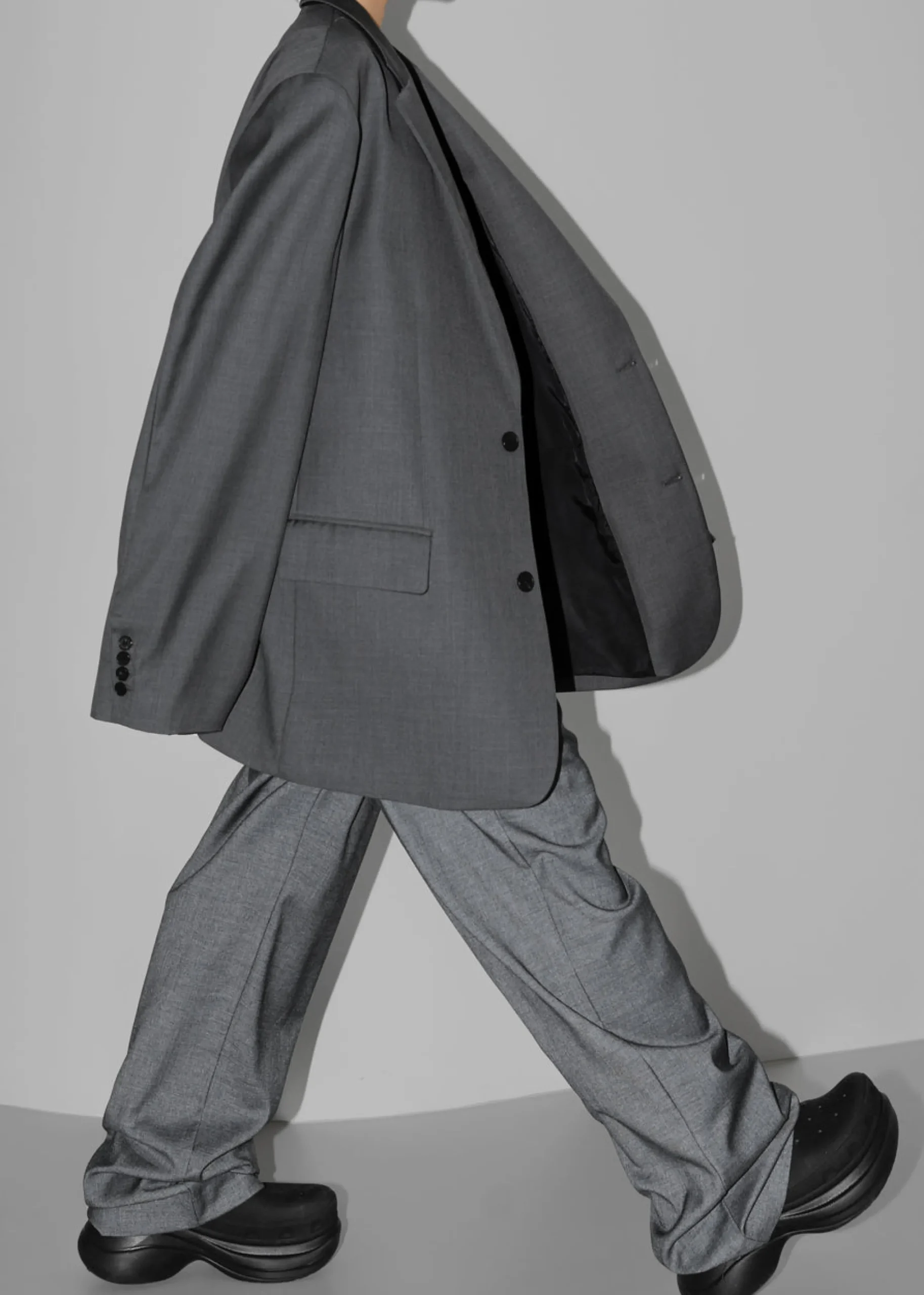 The Frankie Shop Dee Maxi Oversized Blazer Charcoal Best