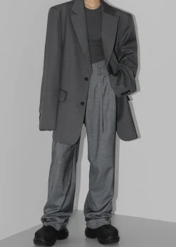 The Frankie Shop Dee Maxi Oversized Blazer Charcoal Best