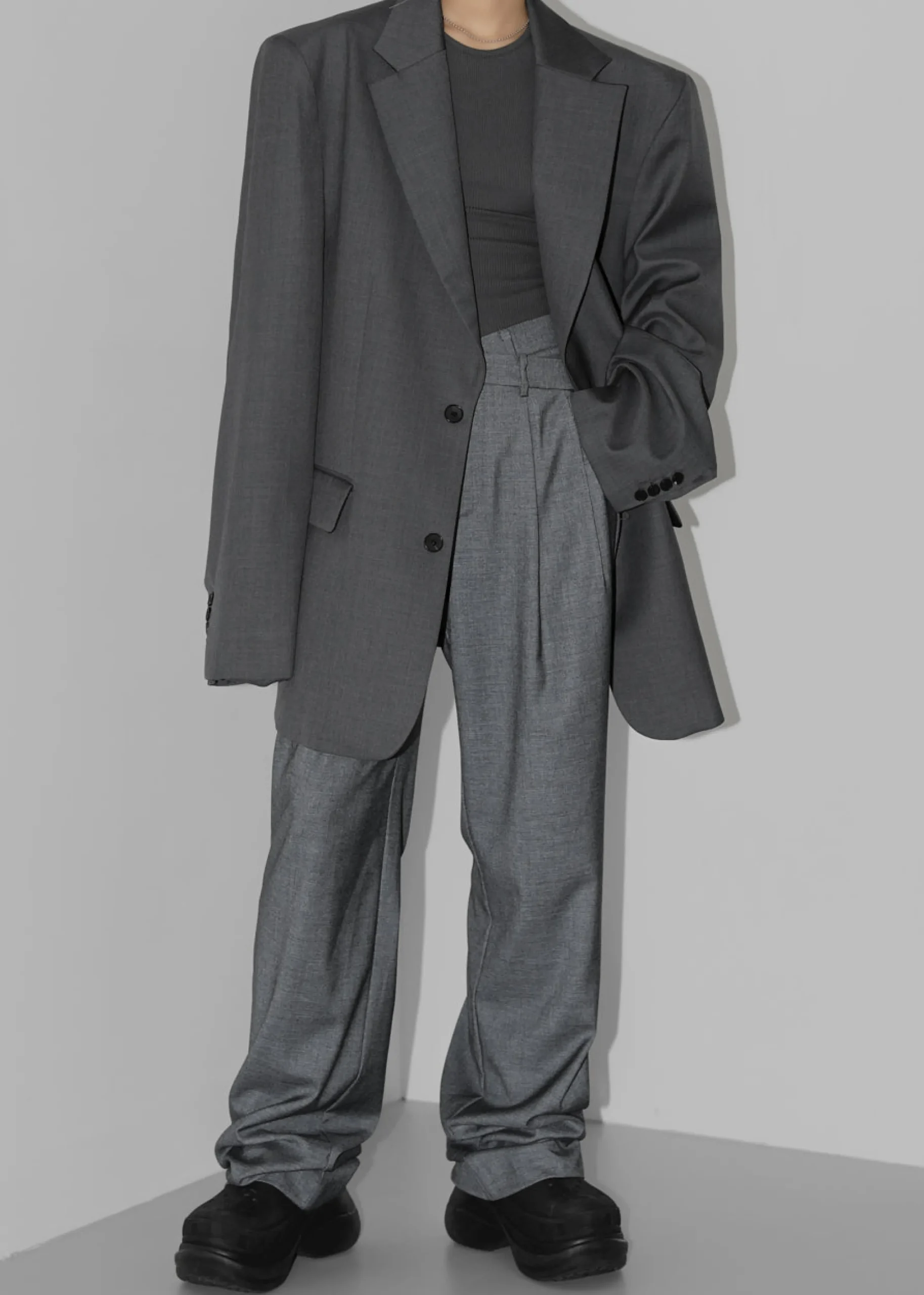 The Frankie Shop Dee Maxi Oversized Blazer Charcoal Best