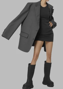 The Frankie Shop Dee Maxi Oversized Blazer Charcoal Best