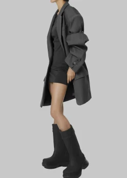 The Frankie Shop Dee Maxi Oversized Blazer Charcoal Best