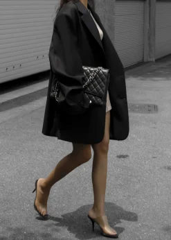The Frankie Shop Dee Maxi Oversized Blazer Black New