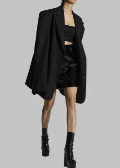 The Frankie Shop Dee Maxi Oversized Blazer Black New
