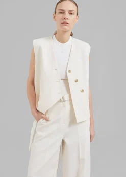 The Frankie Shop Delphi Vest Cream Discount