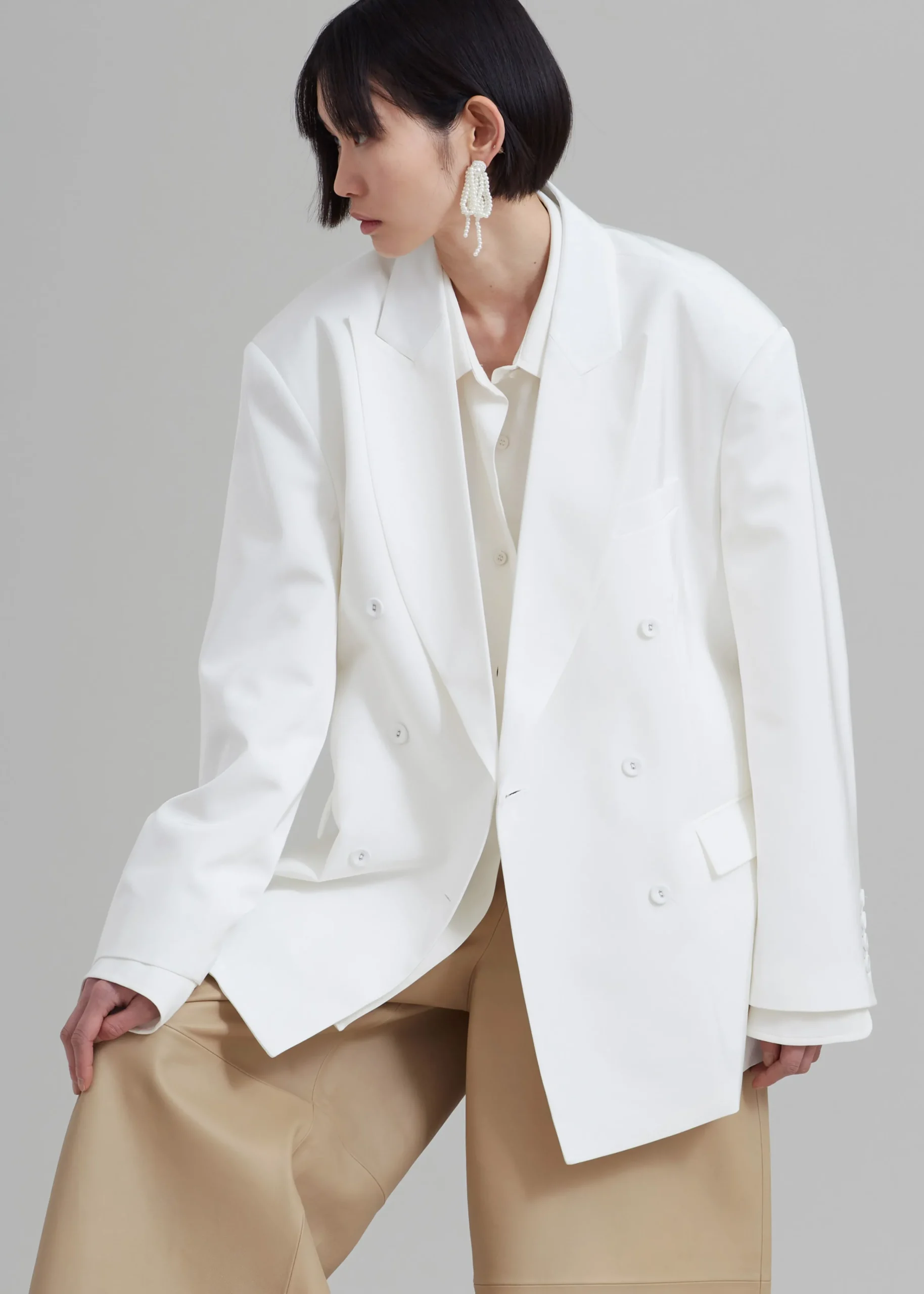 The Frankie Shop Demi Blazer White Clearance