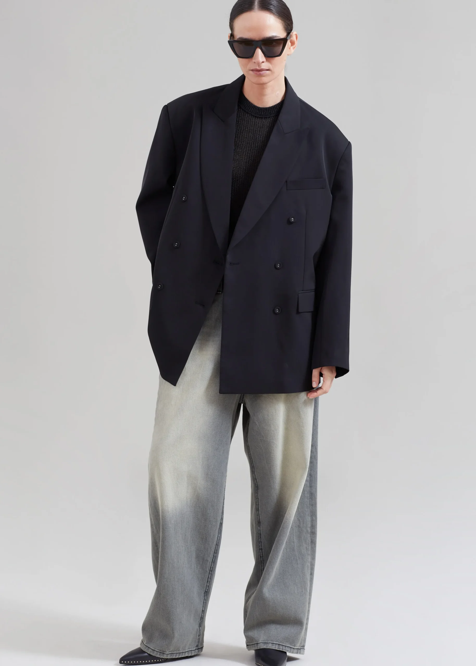 The Frankie Shop Demi Blazer Black New