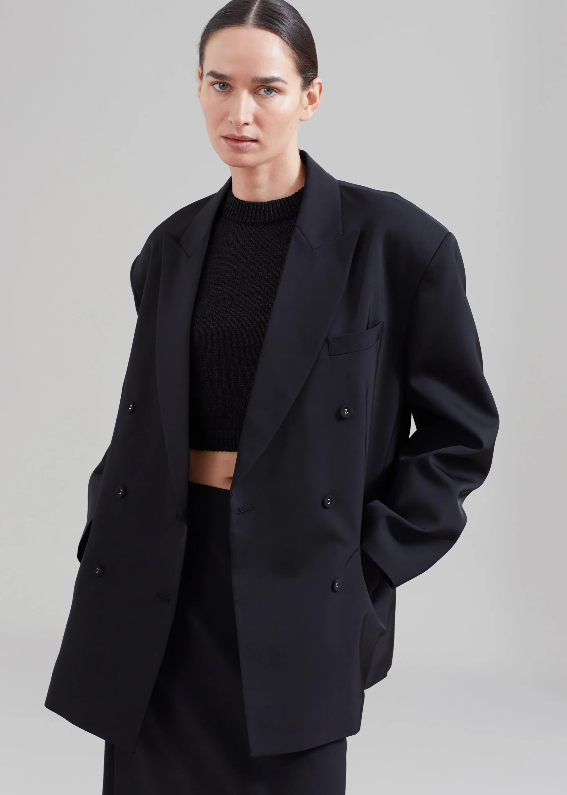 The Frankie Shop Demi Blazer Black New