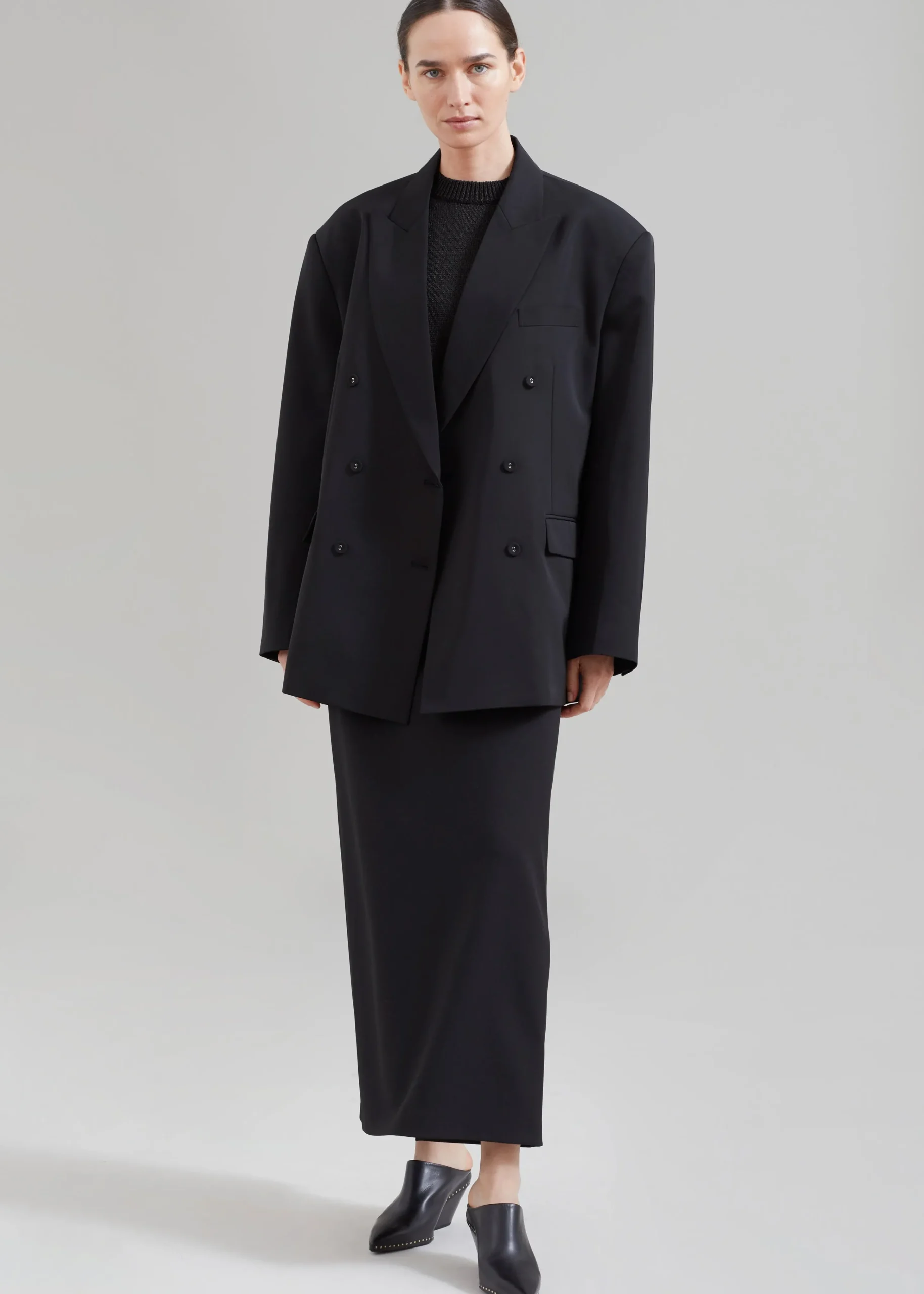 The Frankie Shop Demi Blazer Black New