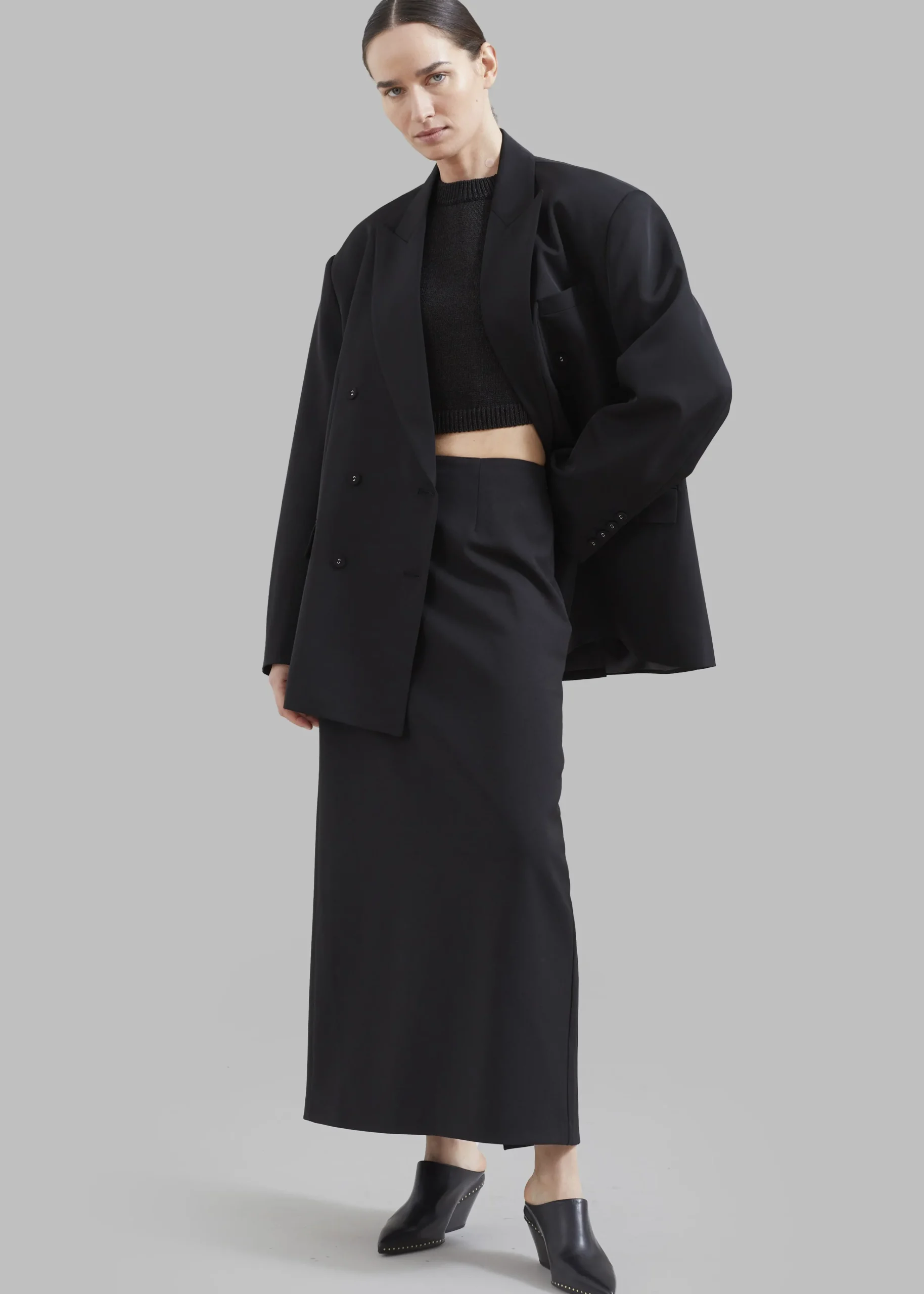 The Frankie Shop Demi Blazer Black New